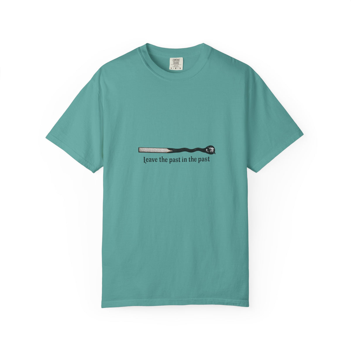 T-Shirt — Minimal Smoking Pipe Graphic “Leave the Past in the Past”