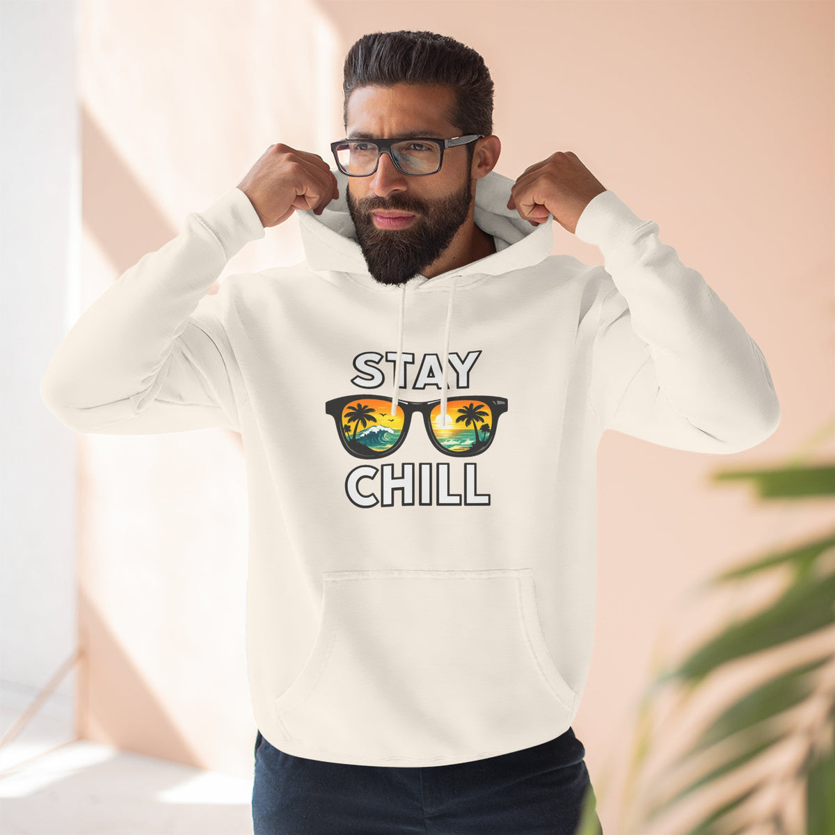 Stay Chill Sunglasses Hoodie — Casual Beach Vibe Pullover