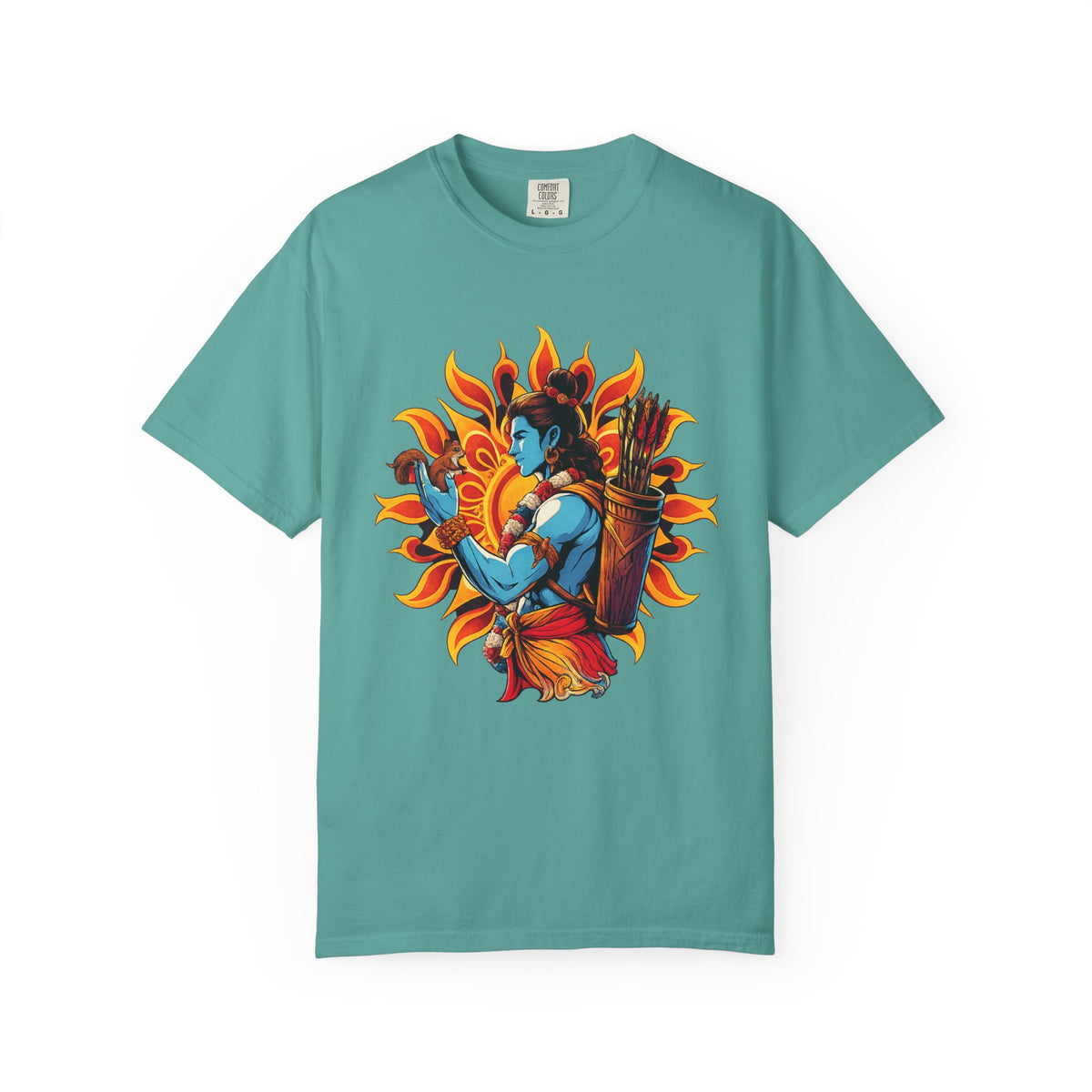 T-Shirt Ram Ji — Mythic Archer Illustration Tee (Sunburst Warrior Graphic)