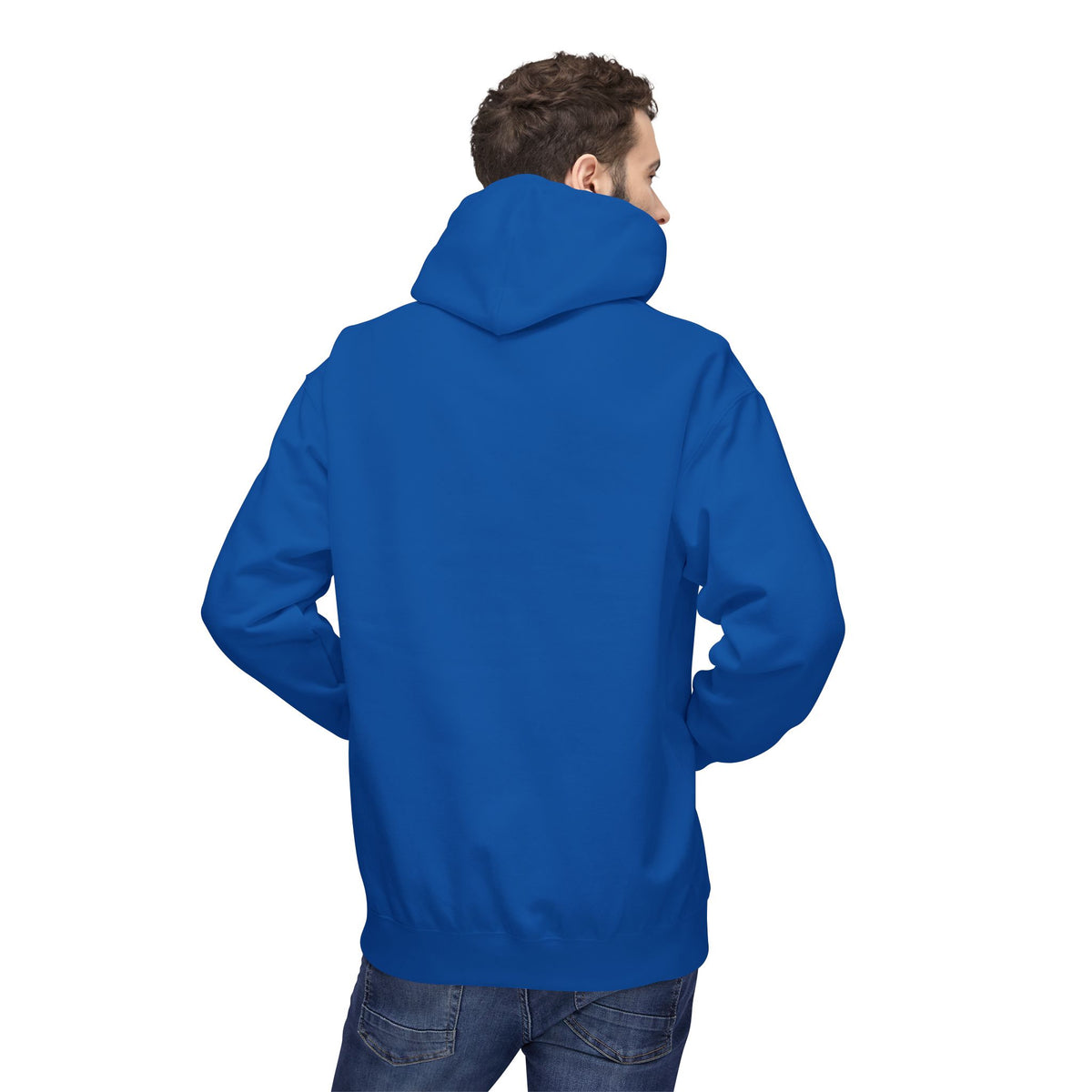 Never Typography Hoodie — Brown Casual Graphic Pullover
