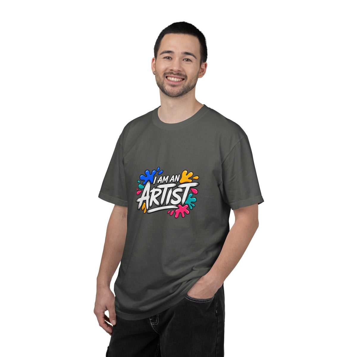 Artist T‑Shirt — "Human Artist" Colorful Paint Splash Graphic Tee