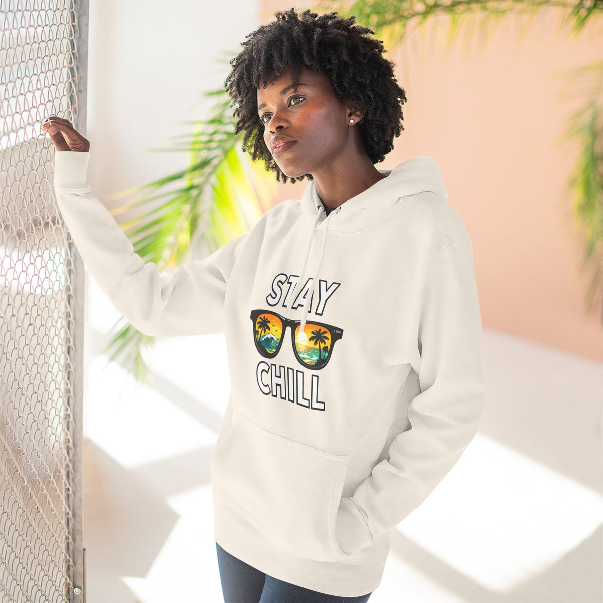 Stay Chill Sunglasses Hoodie — Casual Beach Vibe Pullover