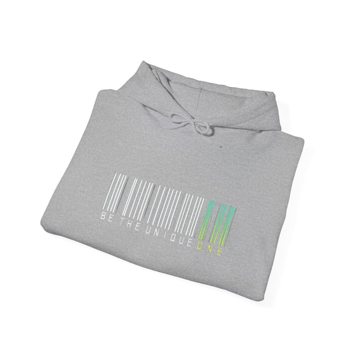 Unique One Barcode Hoodie — "Be the Unique One" Graphic Pullover