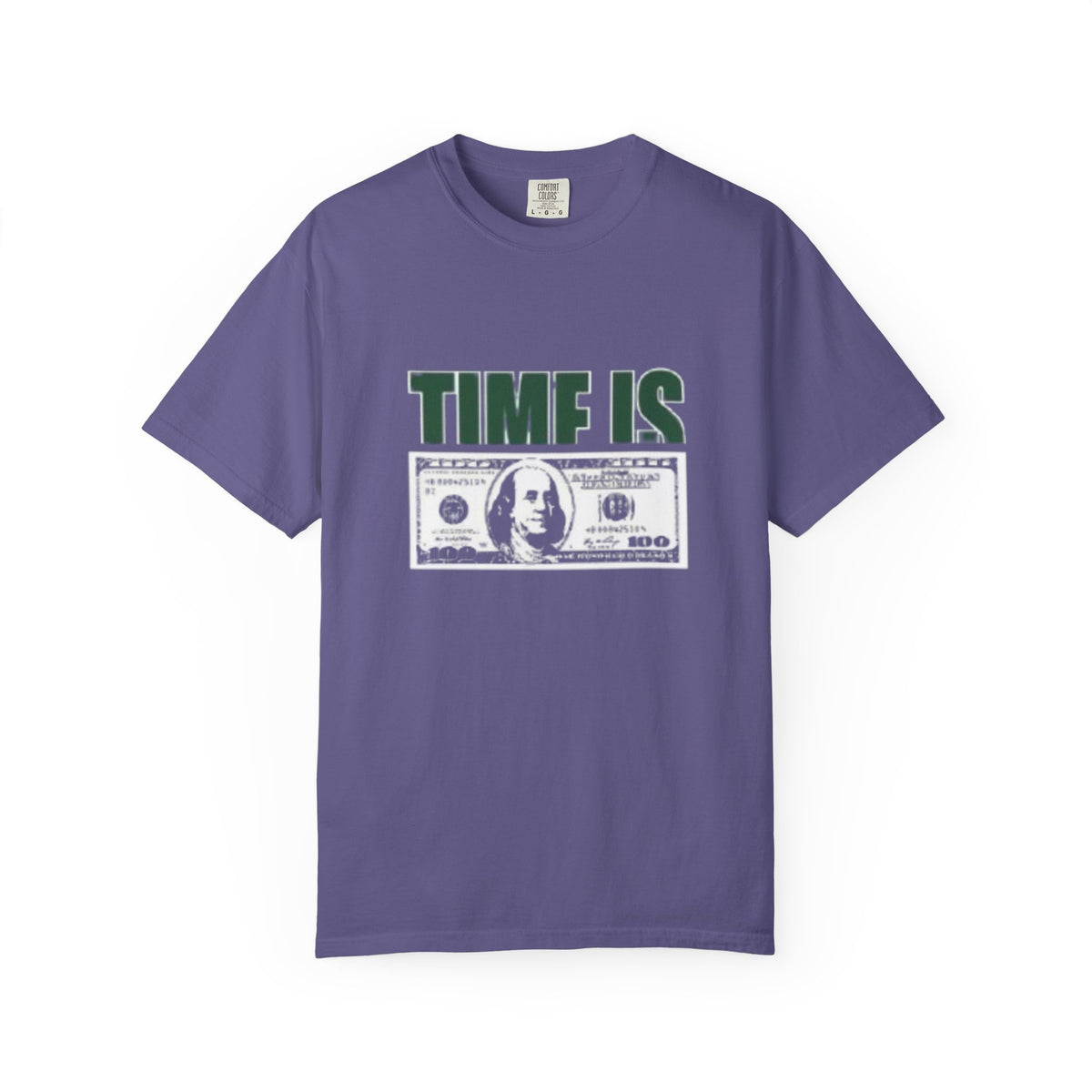 Money Vibe T-Shirt — "TIME IS" Graphic Dollar Bill Tee