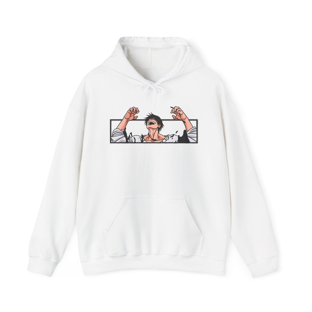Anime Character Panel Hoodie — Retro Manga Illustration Pullover
