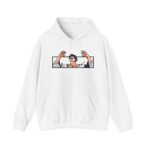 Anime Character Panel Hoodie — Retro Manga Illustration Pullover