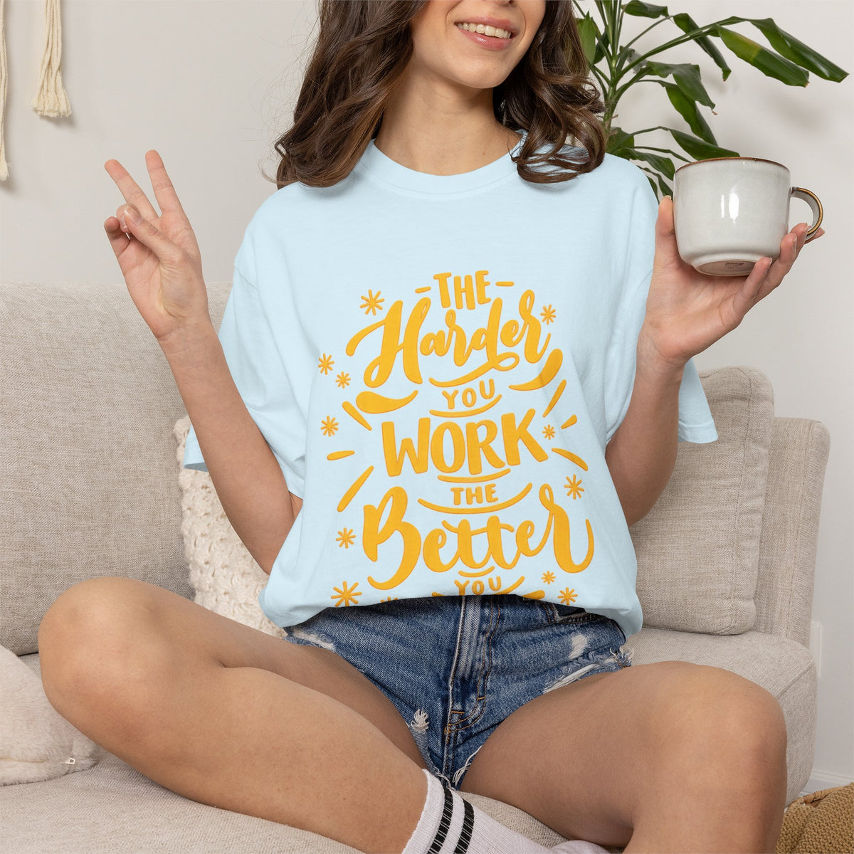 Motivational T-Shirt — "The Harder You Work The Better You Get" Graphic Tee