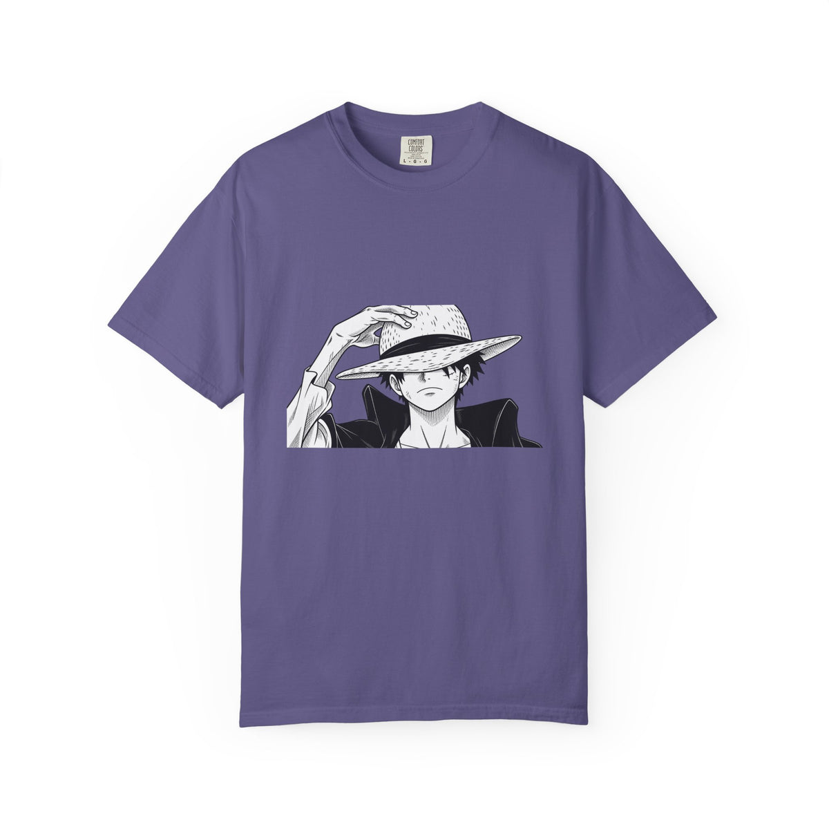 Anime Straw Hat Pirate T-Shirt – Minimal Luffy Illustration Tee