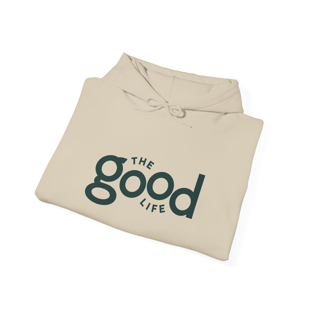 The Good Life Hoodie – Minimal Retro Logo Pullover