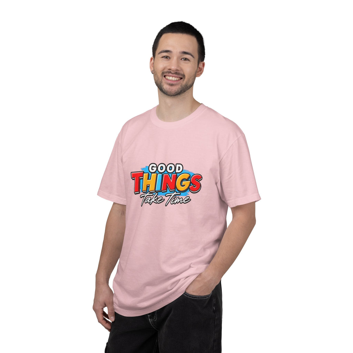 T-Shirt — "Good Things Take Time" Retro Graphic Tee