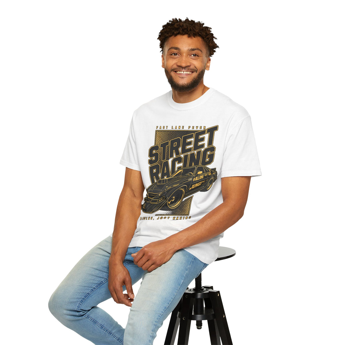 Street Racing Car T-Shirt — Retro Drift Racing Graphic Tee
