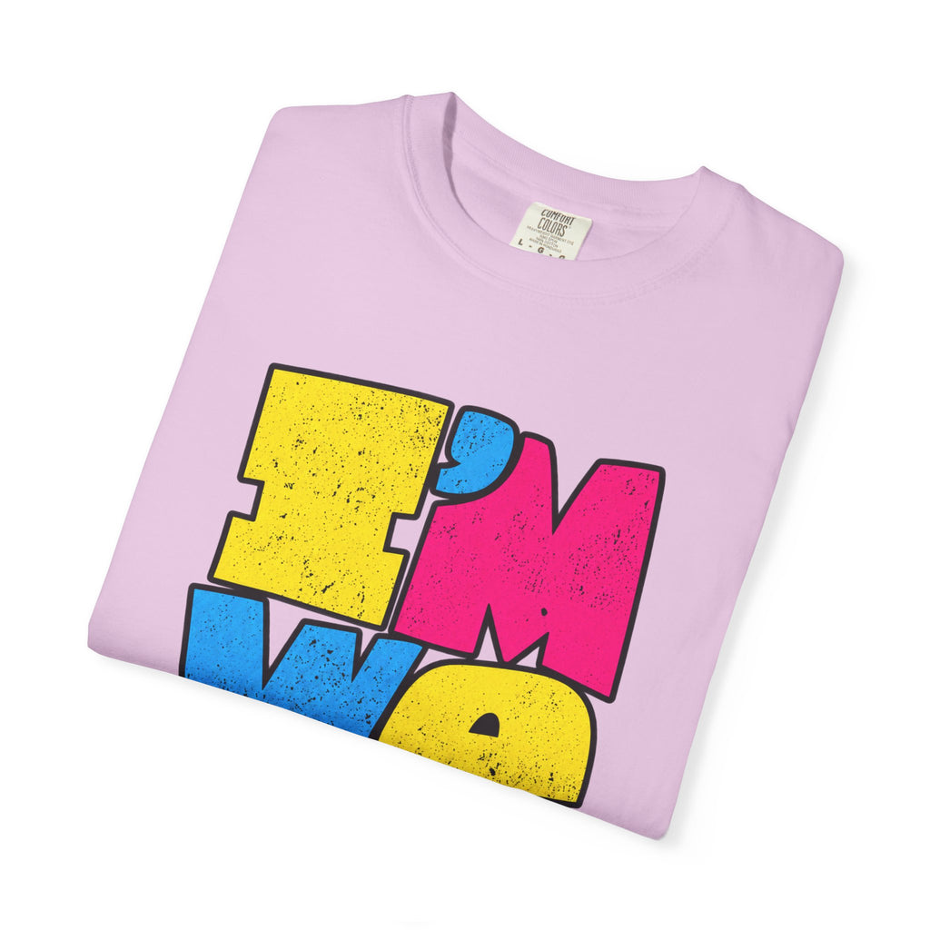 "I'M WEIRD" Colorblock Graphic T-Shirt — Retro Pop Statement Tee
