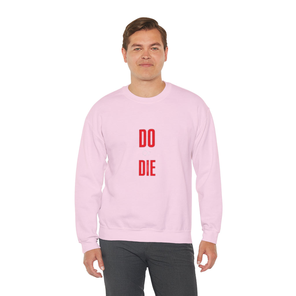 Crewneck Sweatshirt – Minimal 'DO / DIE' Red Vertical Typography