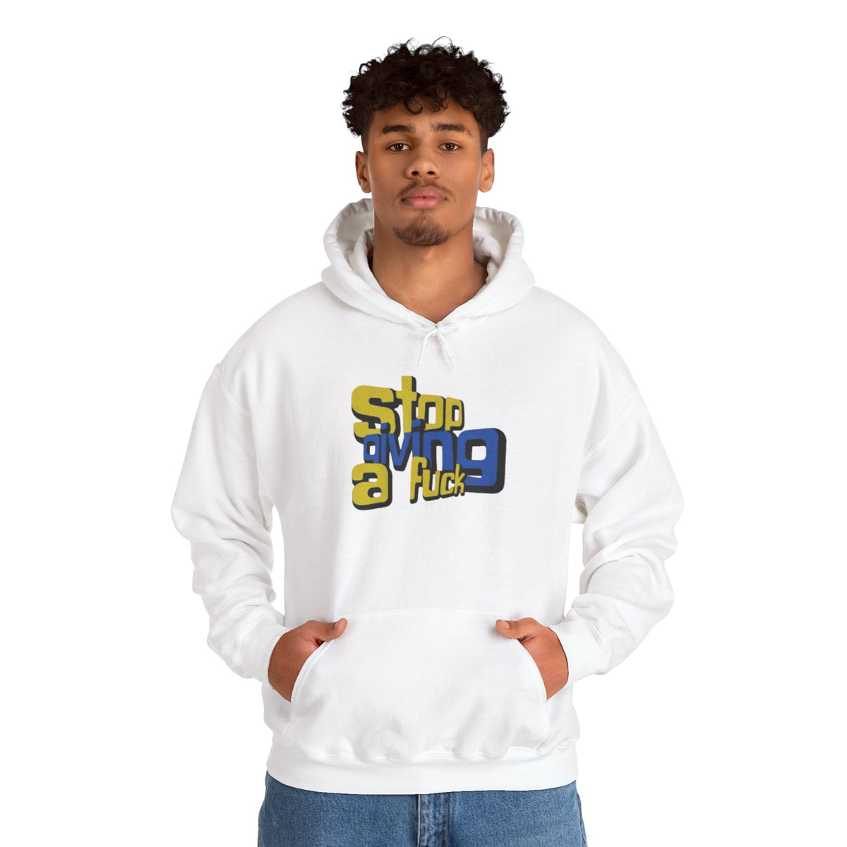 Hoodie — "Stop Giving a F*ck" Bold Retro Graphic Hoodie