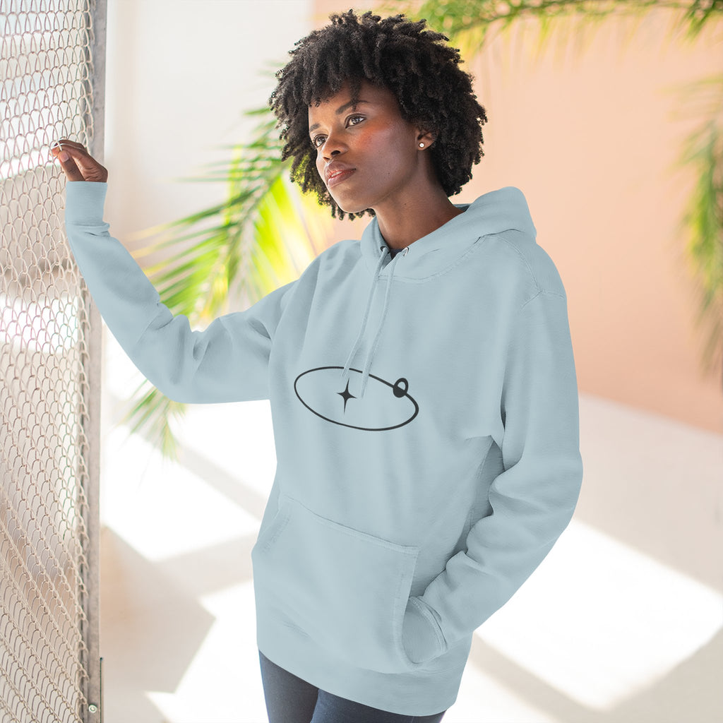 Minimal Orbit Hoodie — Simple Space Graphic Pullover