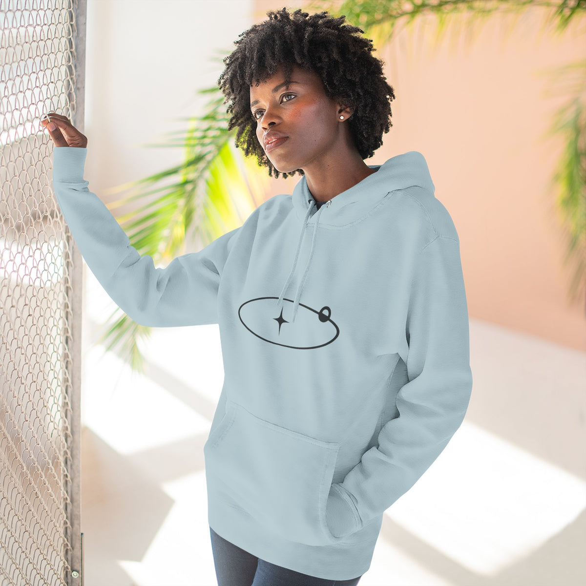 Minimal Orbit Hoodie — Simple Space Graphic Pullover