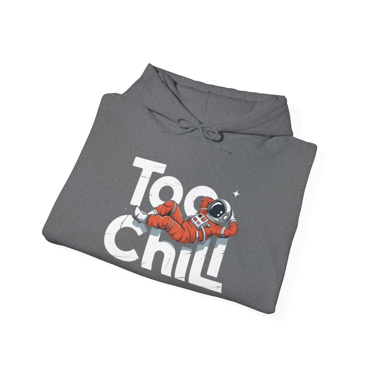 Too Chill Astronaut Hoodie — Retro Space Graphic Pullover