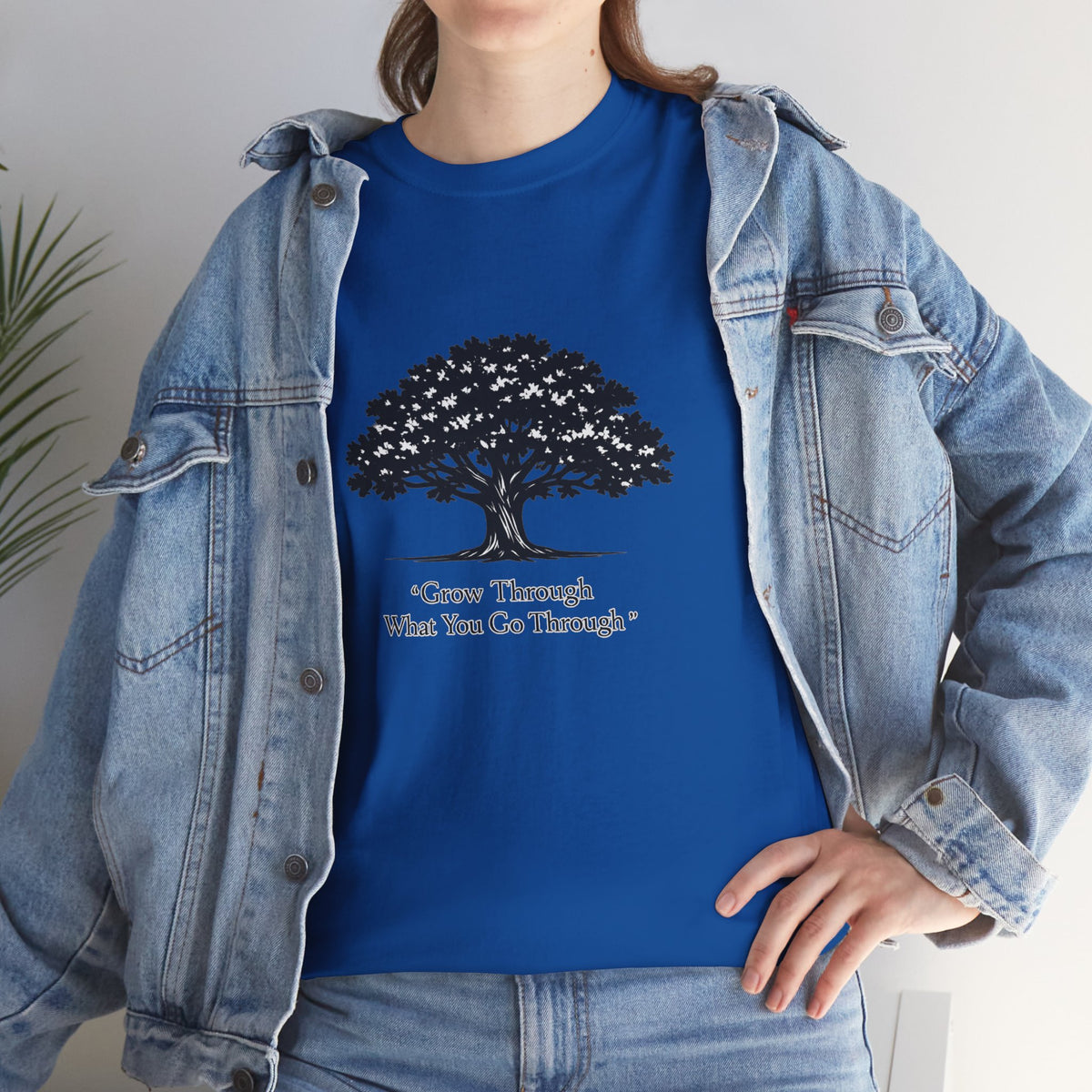 Tree of Growth T-Shirt — "Grow Through What You Go Through" Inspirational Tee
