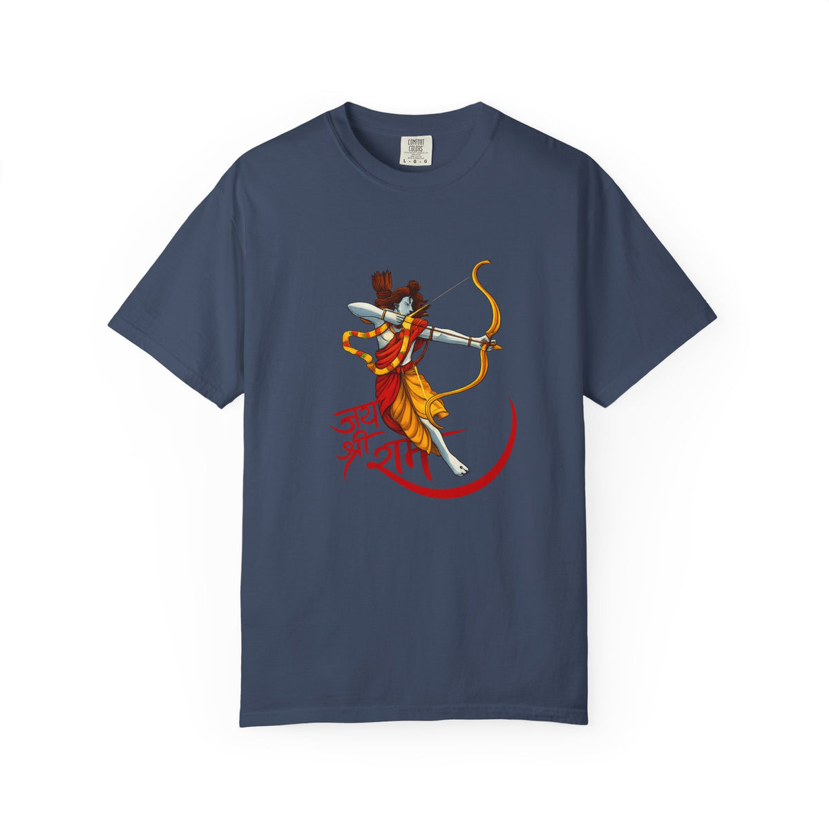 Ram Archer T-Shirt with ‘Jai Shri Ram’ Hindi Script — Hindu Festival & Devotional Tee
