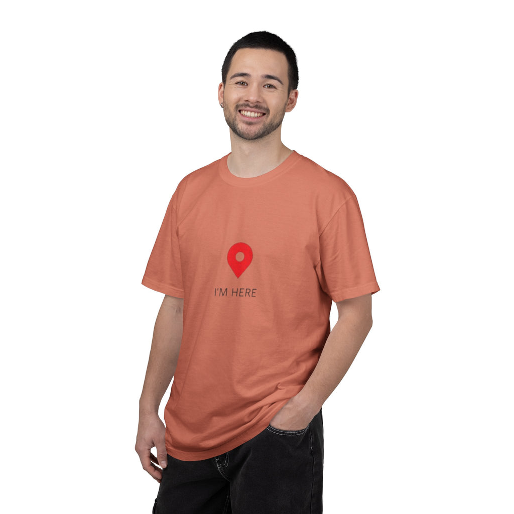 I’m Here T‑Shirt — Location Pin Graphic Tee