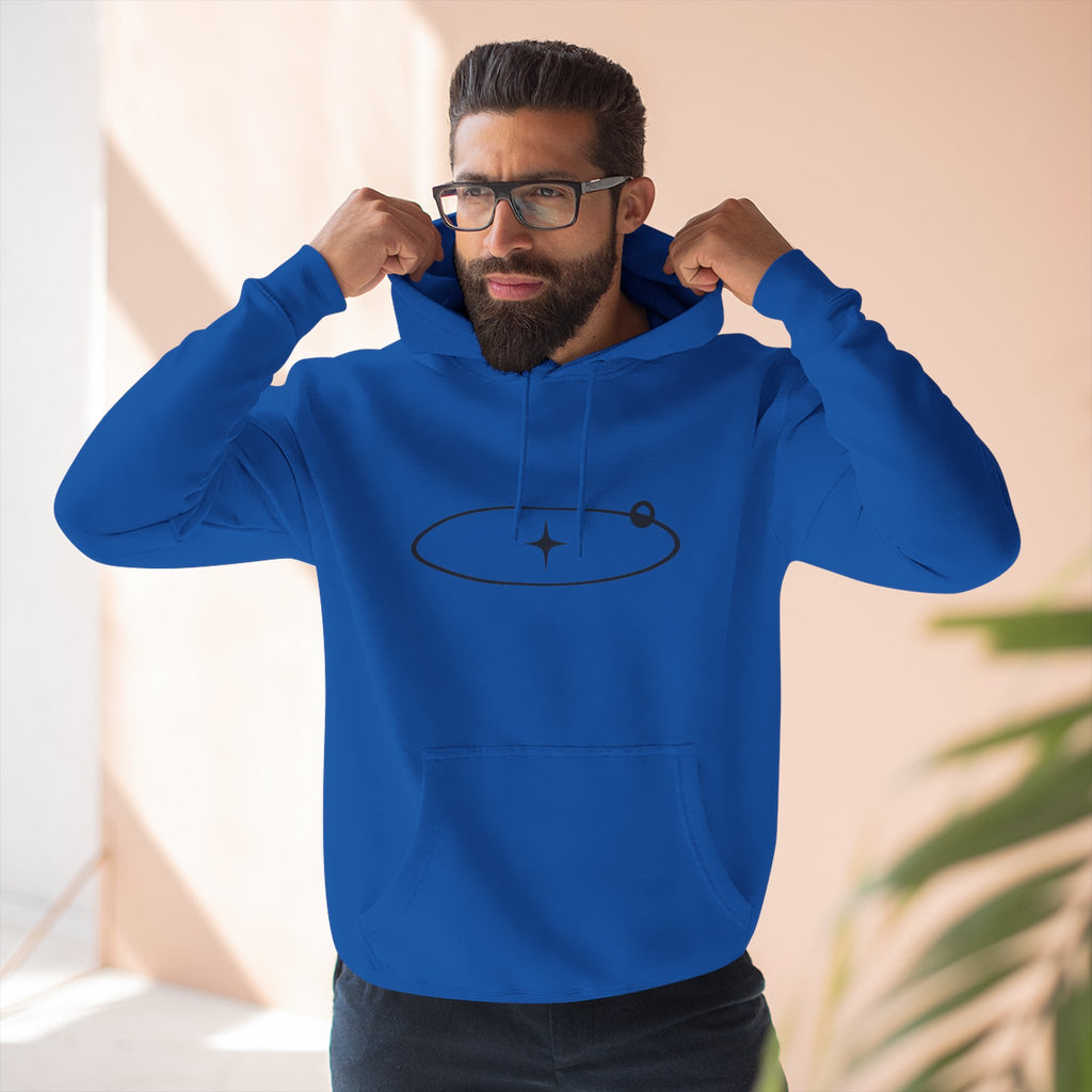 Minimal Orbit Hoodie — Simple Space Graphic Pullover