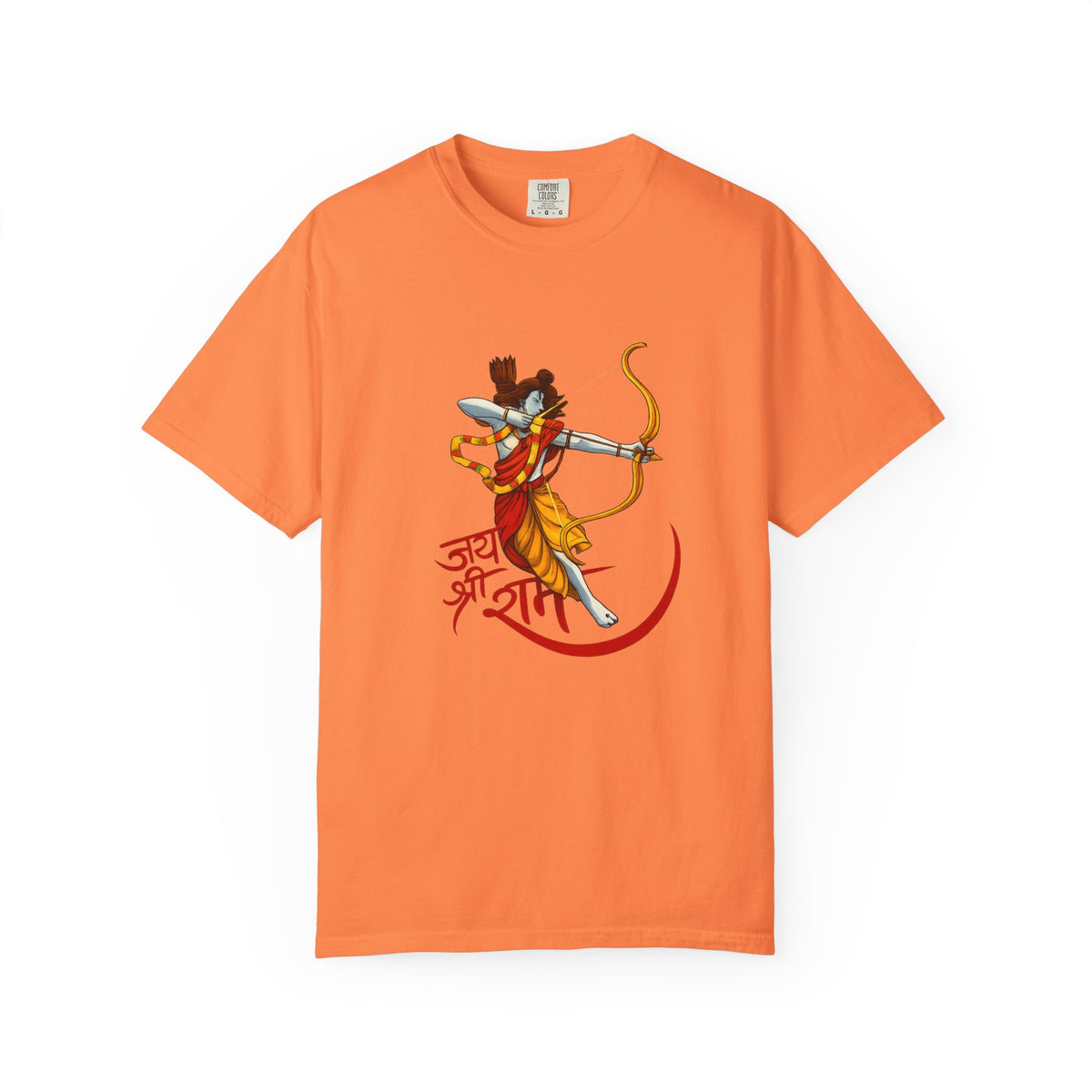 Ram Archer T-Shirt with ‘Jai Shri Ram’ Hindi Script — Hindu Festival & Devotional Tee