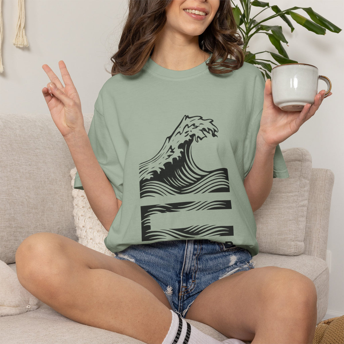 Rise Up Wave T-Shirt — Graphic Ocean Wave Tee
