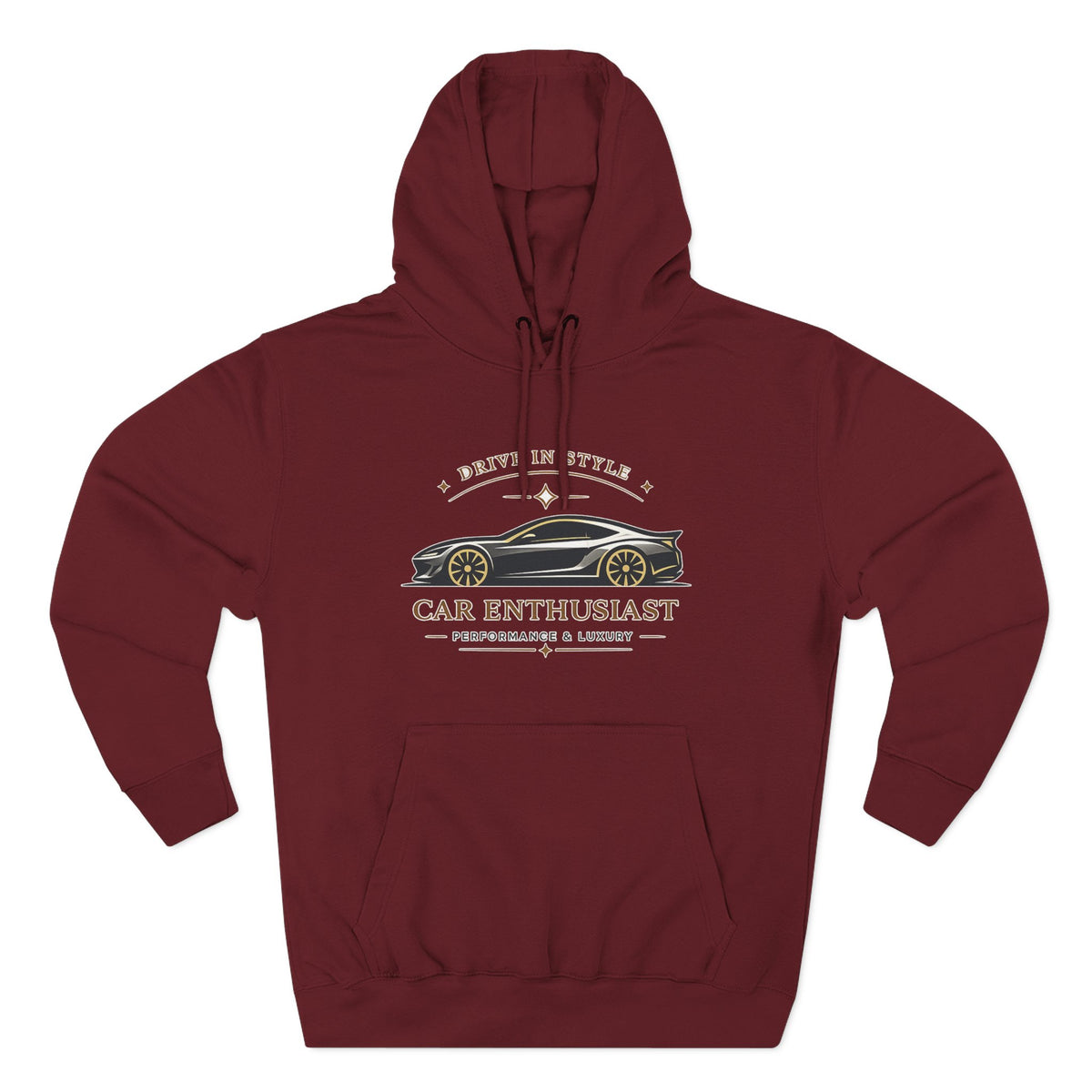 Car Enthusiast Hoodie — Vintage Sports Car Graphic, 'Drive in Style' Casual Pullover