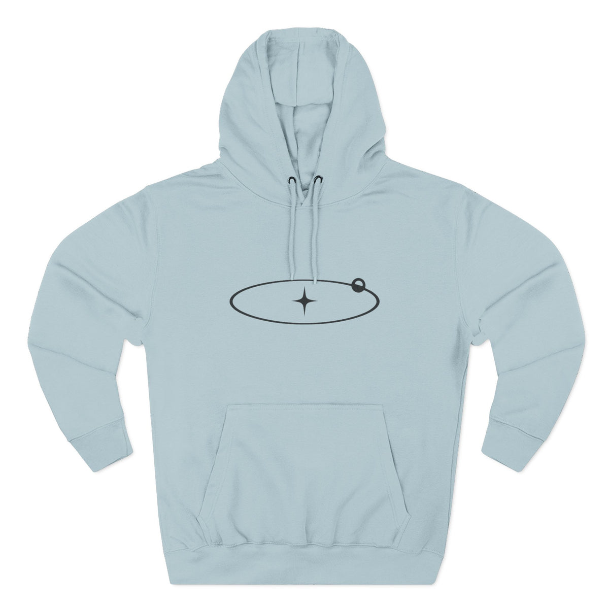 Minimal Orbit Hoodie — Simple Space Graphic Pullover