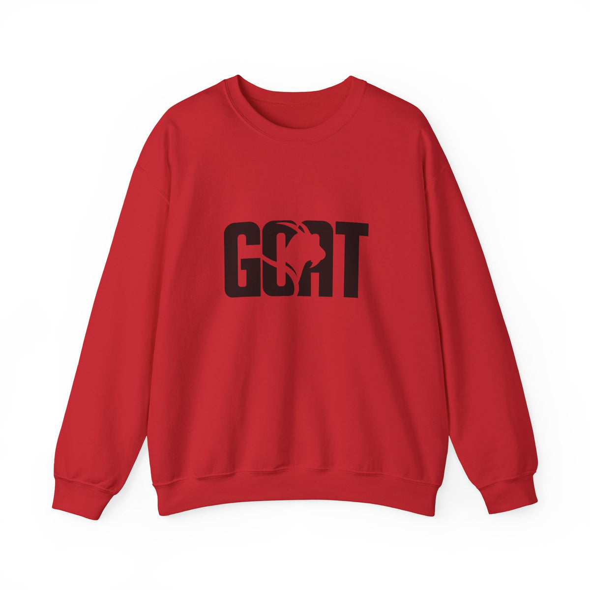 GOAT Graphic Sweatshirt — Athletic "GOAT" Logo Crewneck for Sports Fans