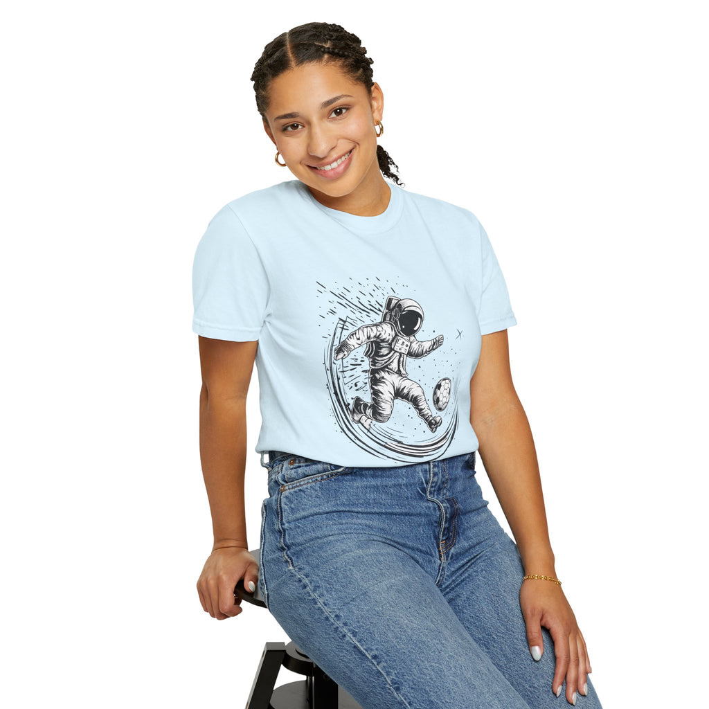 Astronaut Soccer T-Shirt — Space Football Graphic Tee