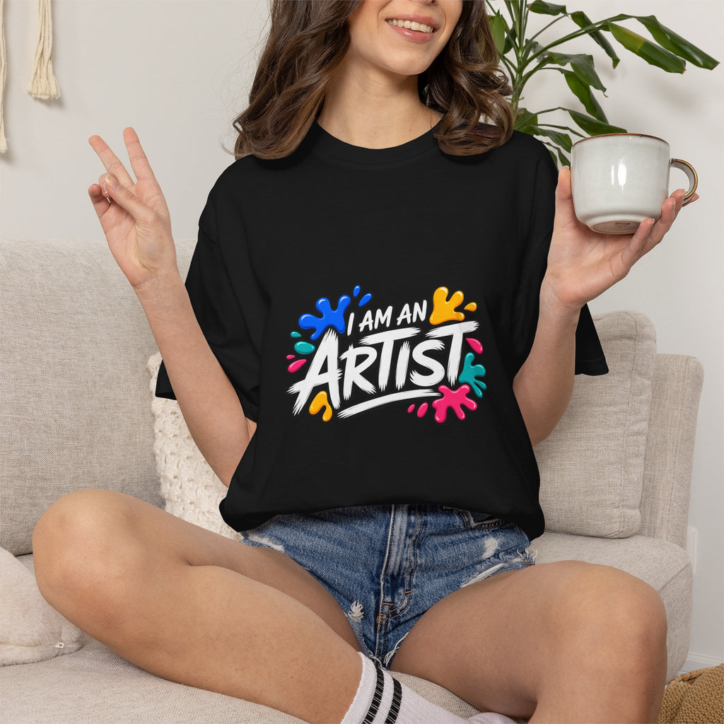 Artist T‑Shirt — "Human Artist" Colorful Paint Splash Graphic Tee