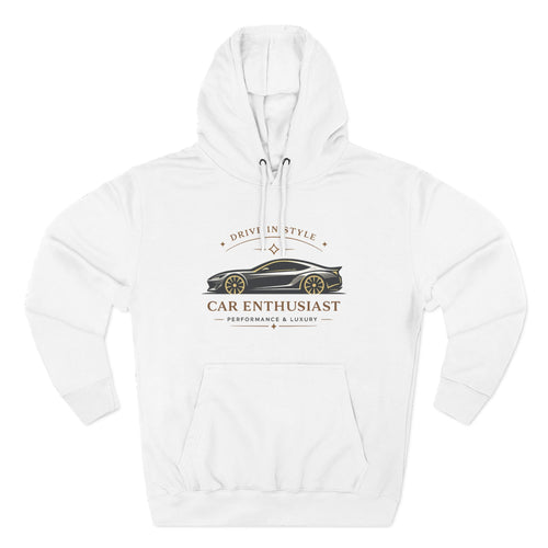 Car Enthusiast Hoodie — Vintage Sports Car Graphic, 'Drive in Style' Casual Pullover