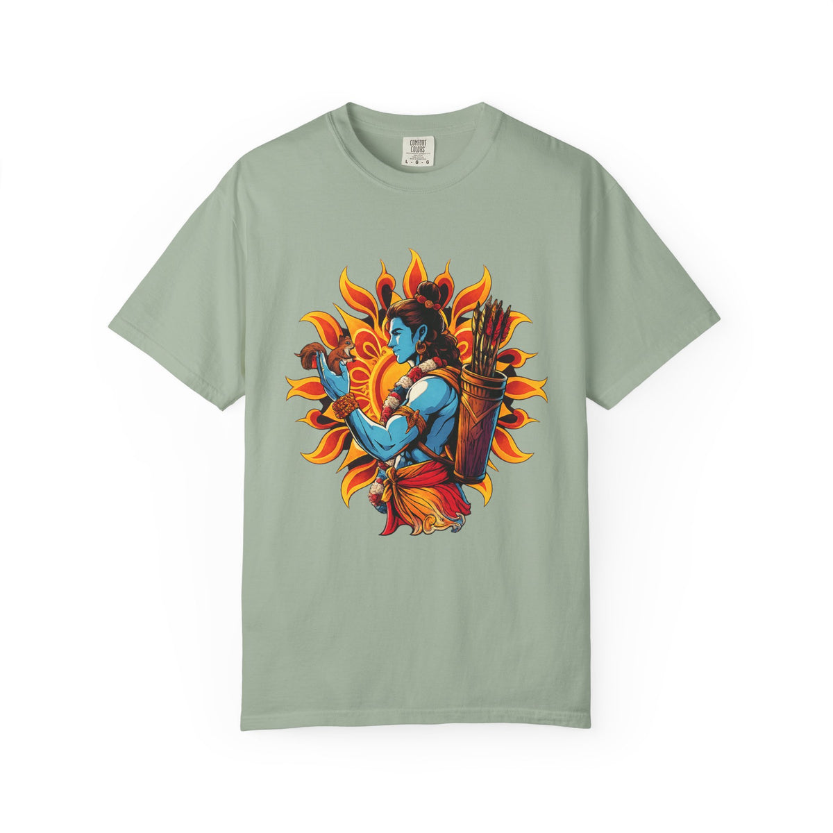 T-Shirt Ram Ji — Mythic Archer Illustration Tee (Sunburst Warrior Graphic)