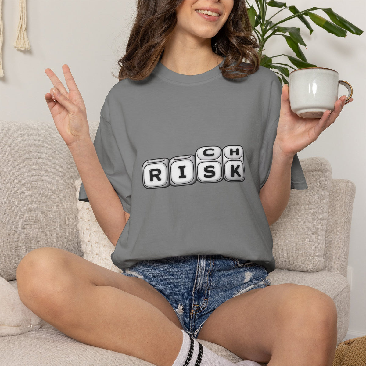 T-Shirt — 'RISK' Dice Block Graphic Tee