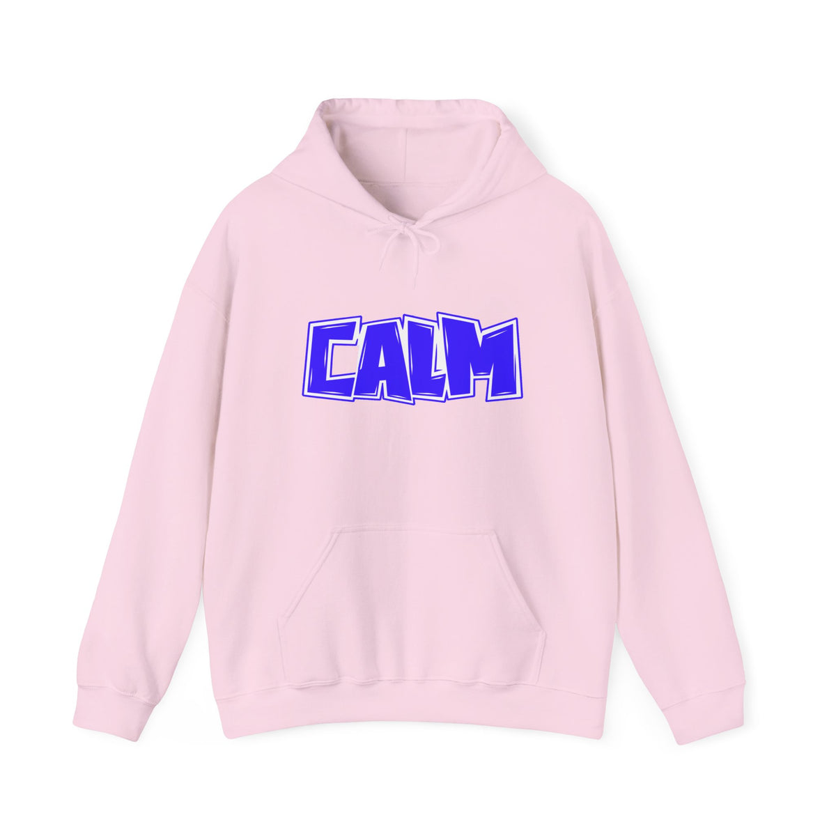 Calm Graphic Hoodie — Bold Blue Streetwear Pullover