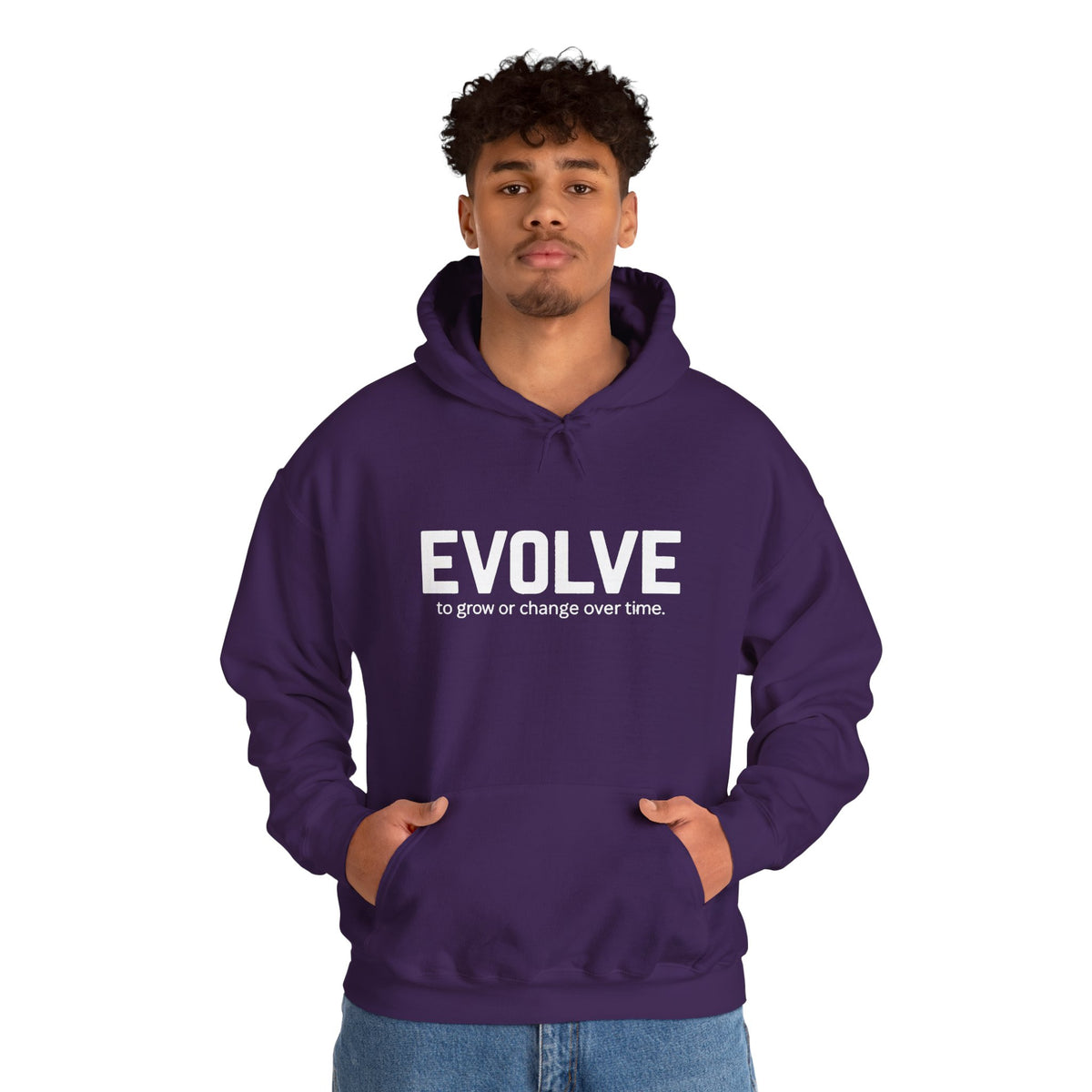 Evolve Hoodie – Inspirational "Evolve: to grow or change over time." Pullover Sweatshirt