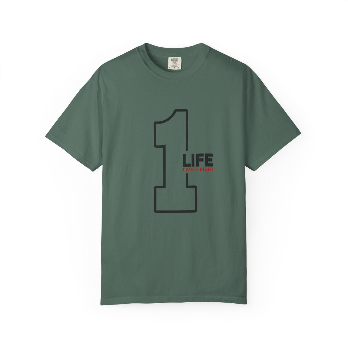 1 Life "Live It Right" T-Shirt — Minimalist Motivational Tee