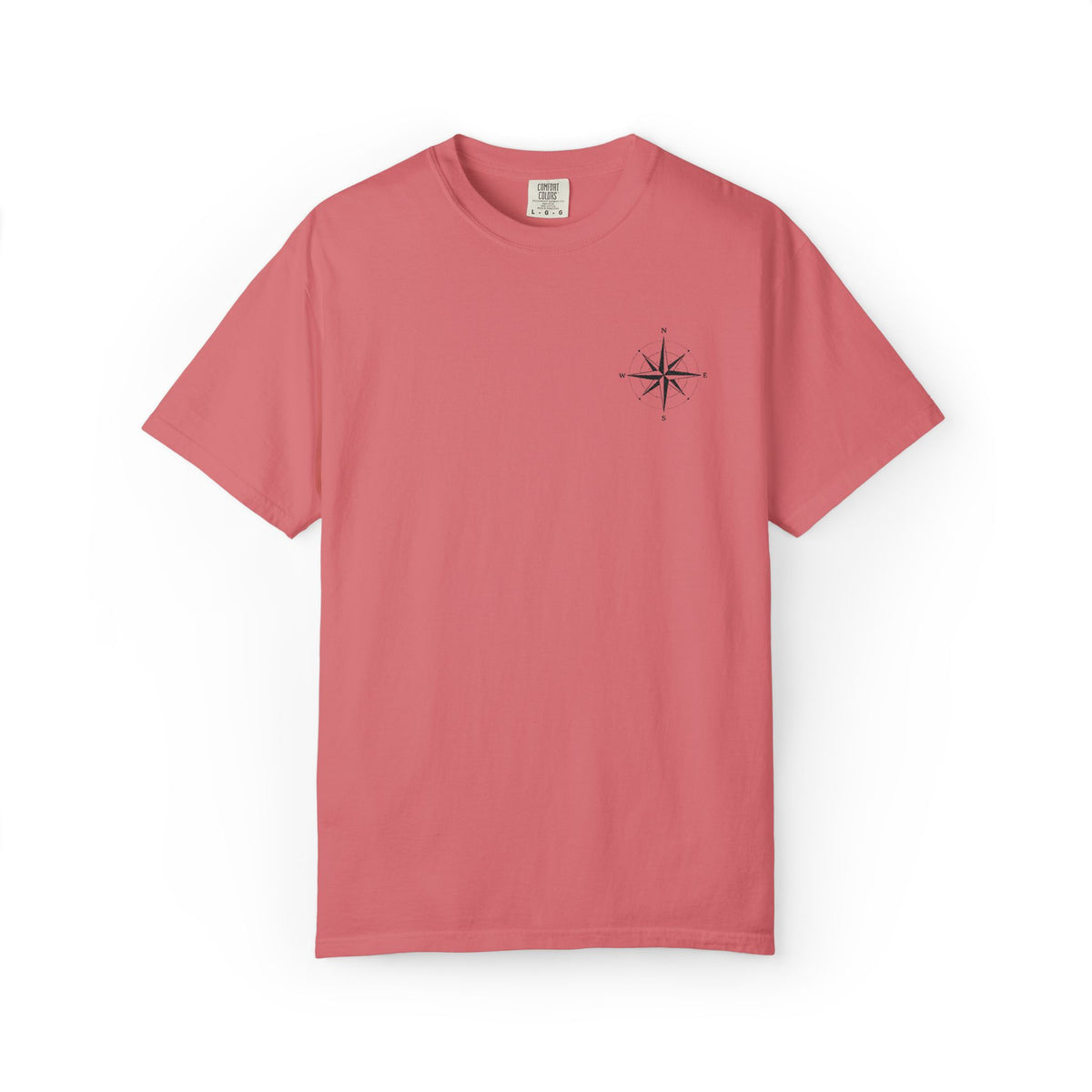 Compass Rose Pocket T-Shirt — Minimal Nautical Graphic Tee