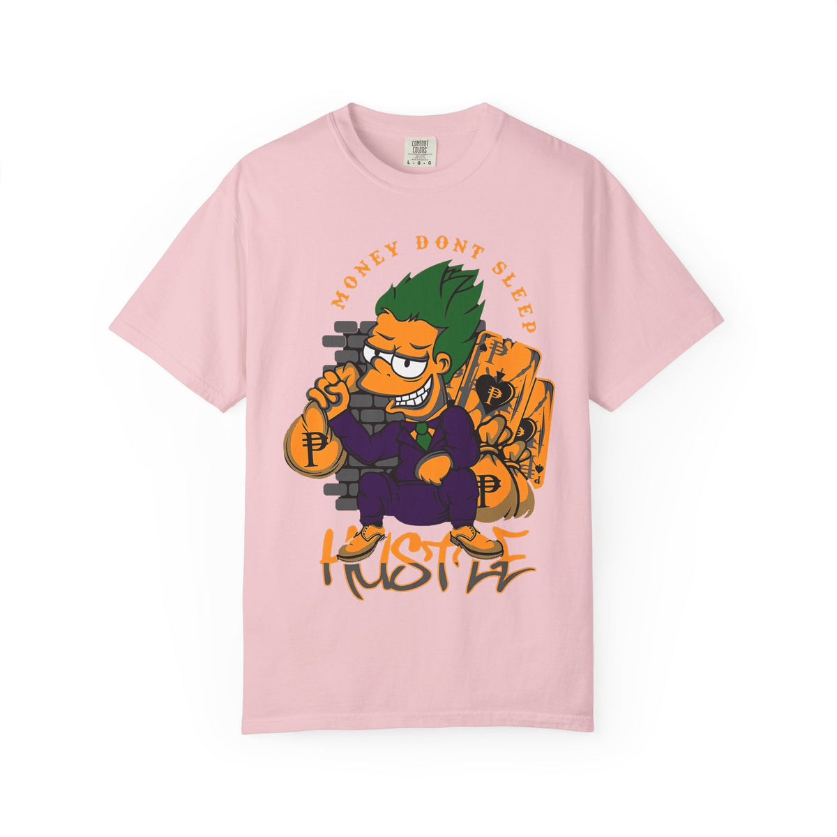 T-Shirt — 'Money Don’t Sleep' Cartoon Hustle Tee