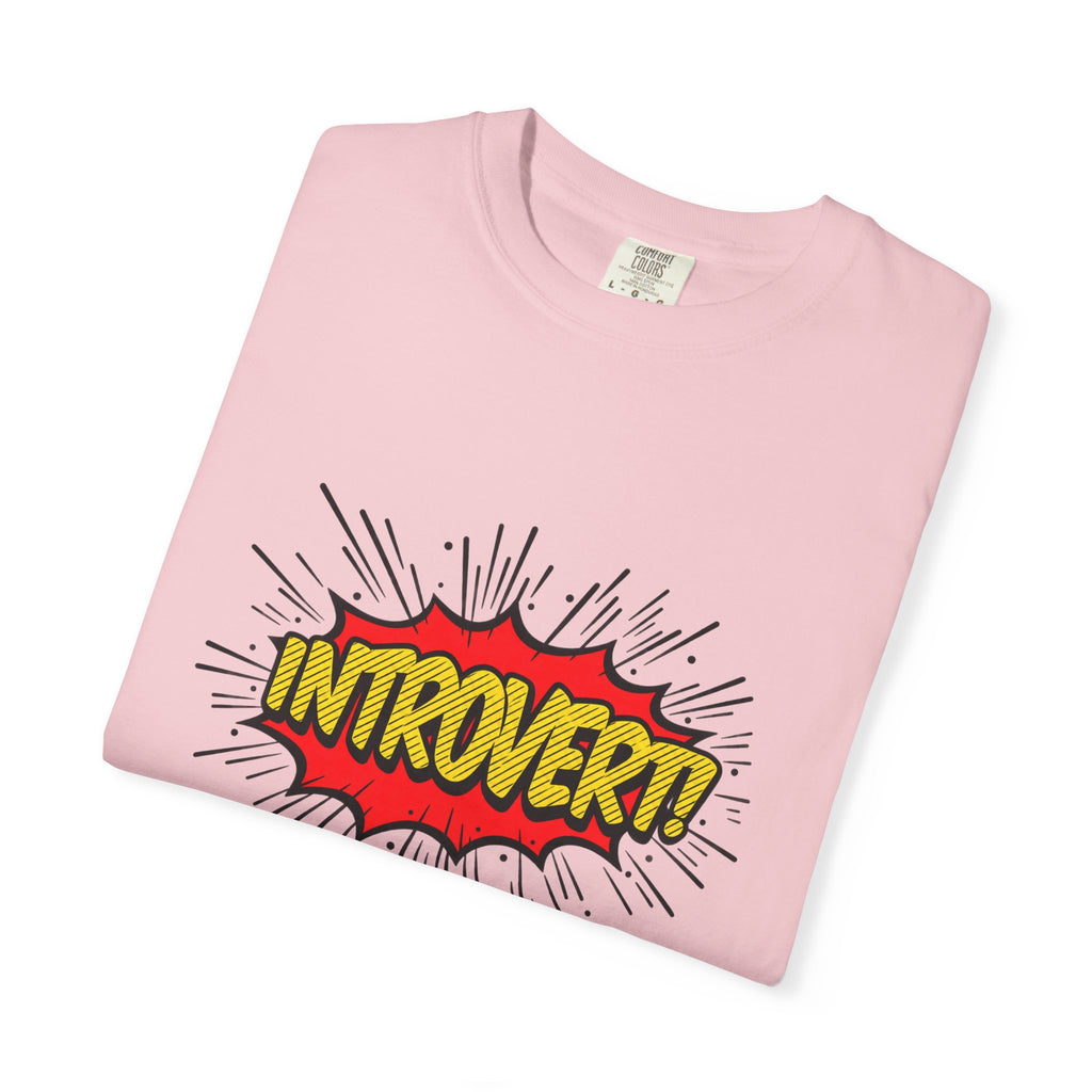 Introvert Comic Pop T-Shirt — Graphic "INTROVERT!" Tee