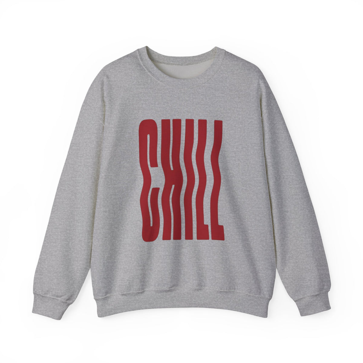 Chill Distorted Text Crewneck Sweatshirt