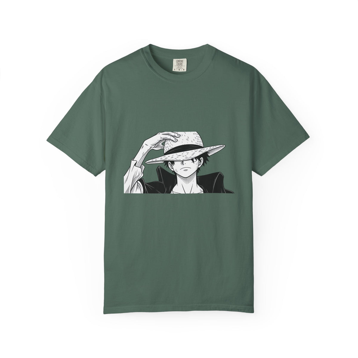 Anime Straw Hat Pirate T-Shirt – Minimal Luffy Illustration Tee
