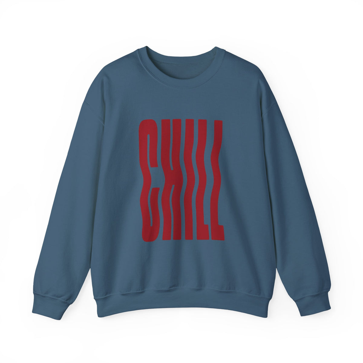 Chill Distorted Text Crewneck Sweatshirt