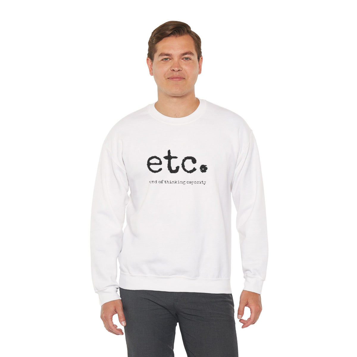 Crewneck Sweatshirt – Minimal 'etc.' Script Logo Casual Pullover