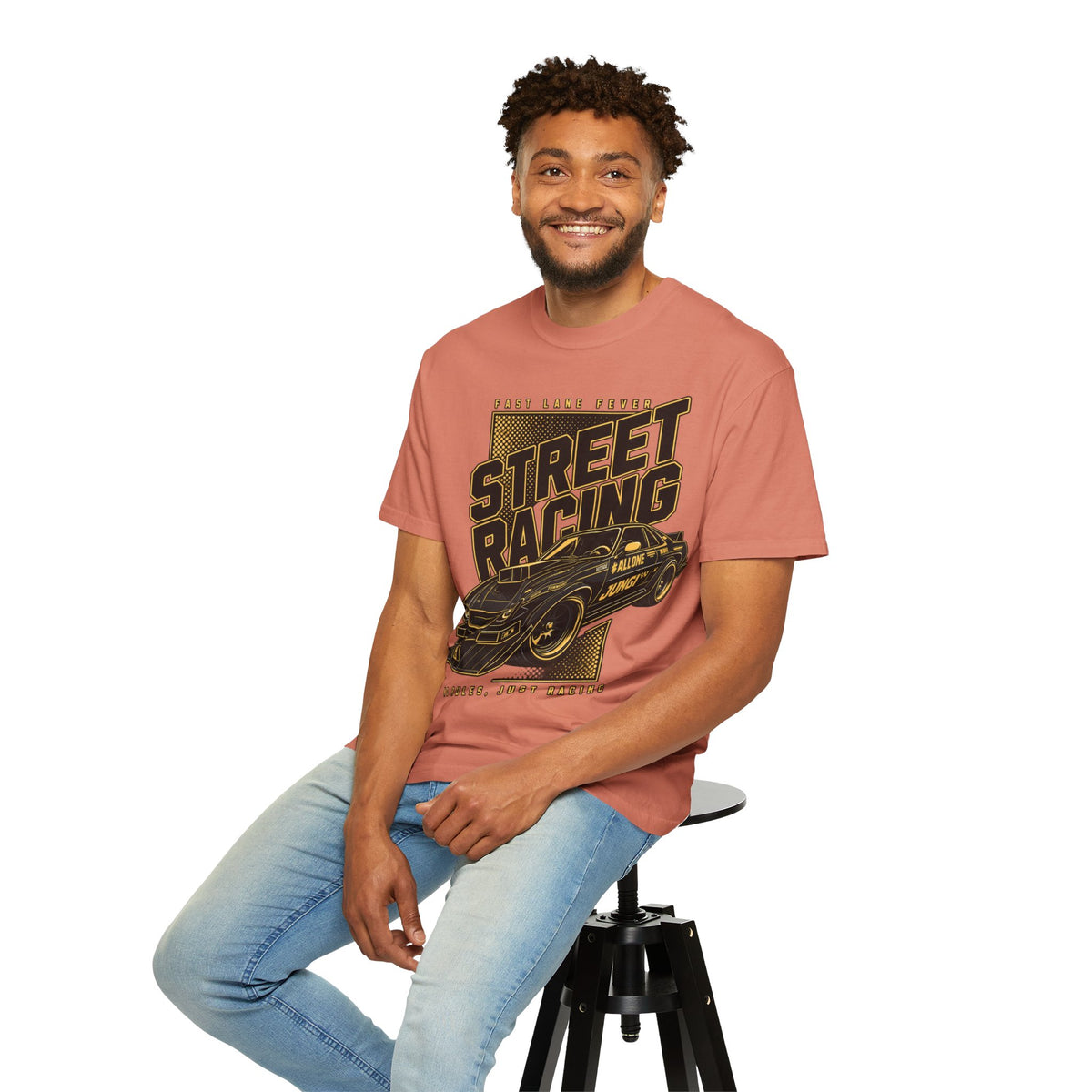 Street Racing Car T-Shirt — Retro Drift Racing Graphic Tee