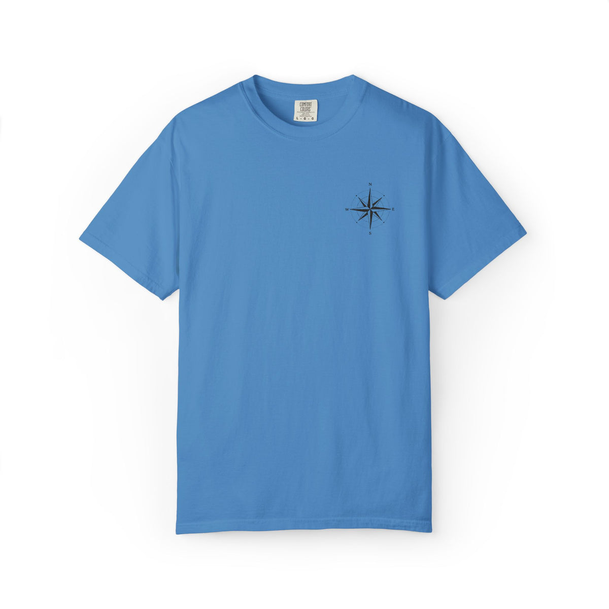 Compass Rose Pocket T-Shirt — Minimal Nautical Graphic Tee