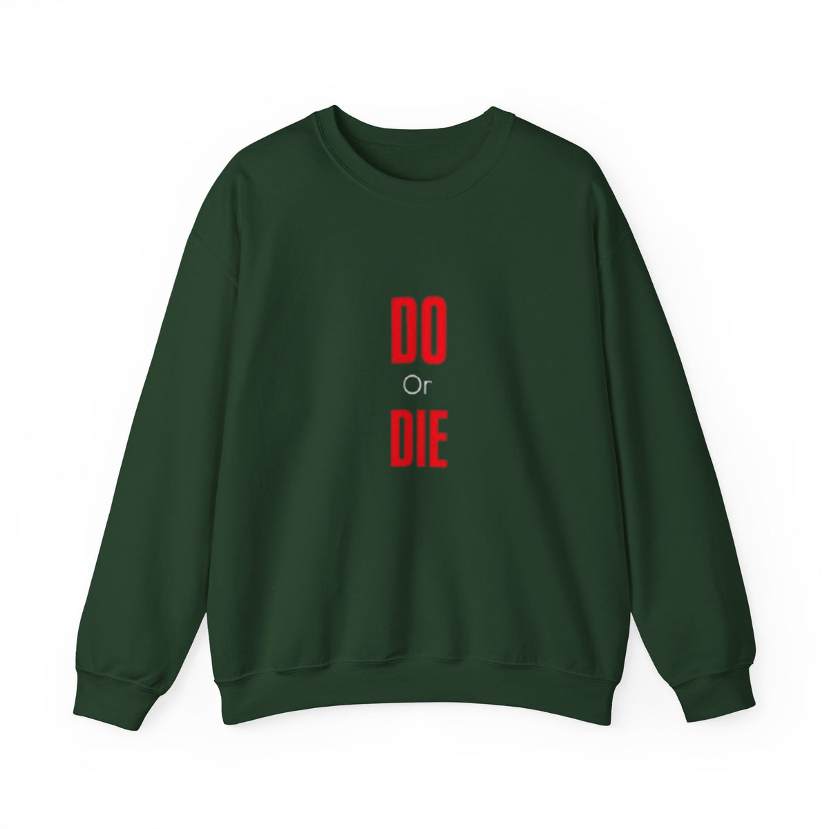 Crewneck Sweatshirt – Minimal 'DO / DIE' Red Vertical Typography