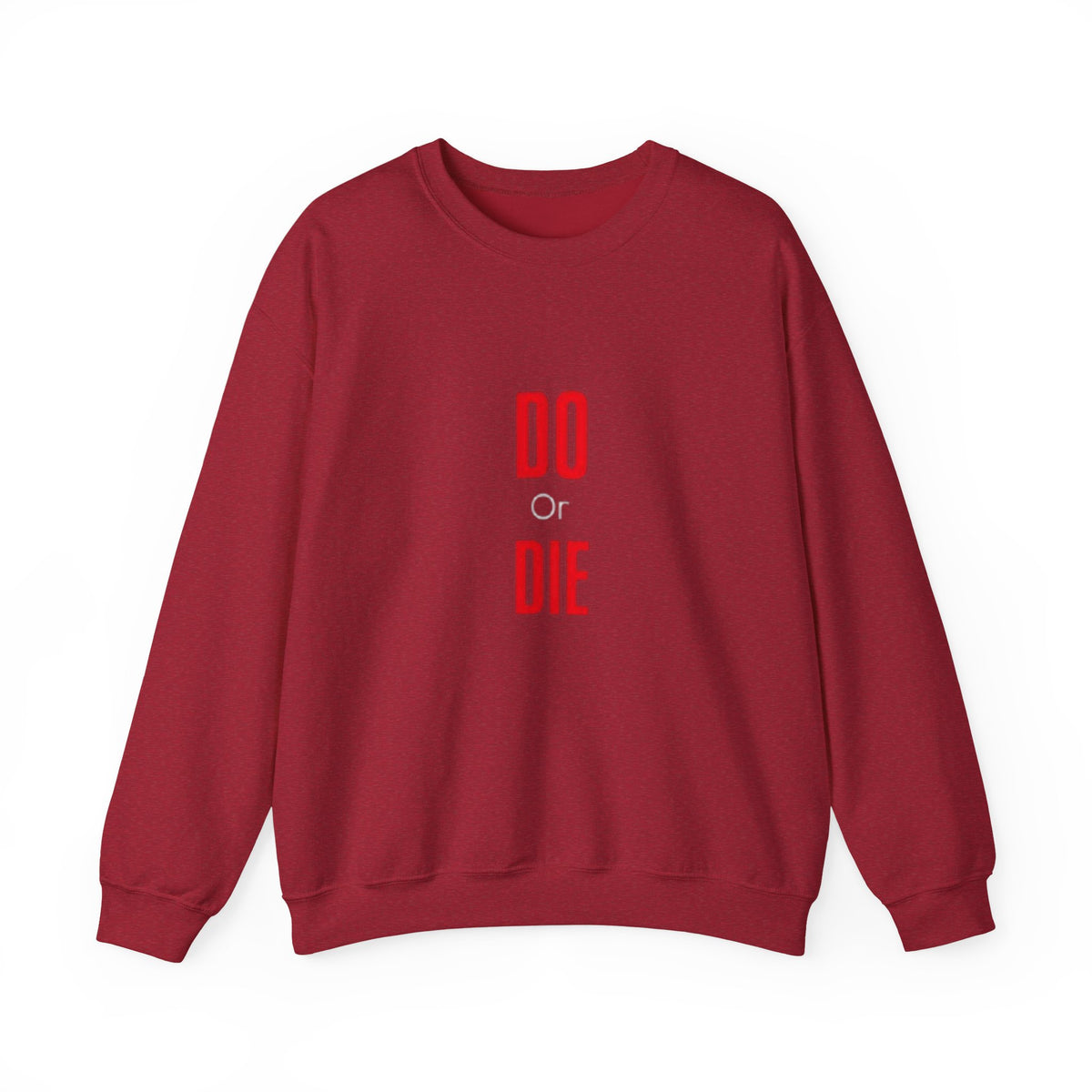 Crewneck Sweatshirt – Minimal 'DO / DIE' Red Vertical Typography