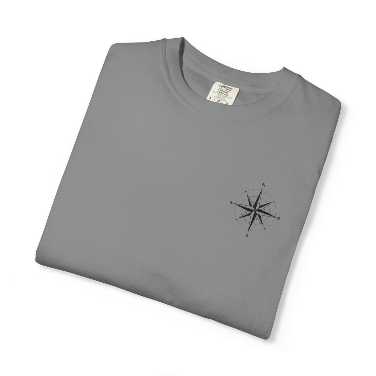 Compass Rose Pocket T-Shirt — Minimal Nautical Graphic Tee